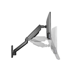 Equip 650137 17"-32",1 monitor, dönthető, forgatható, állítható magasság, Max.: 9kg, fekete fali monitor tartó konzol