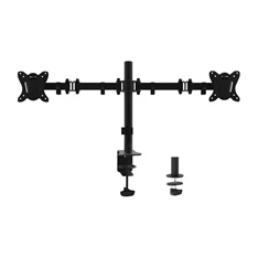 Equip 650152 13"-27" forgatható, dönthető fekete dual asztali monitor konzol