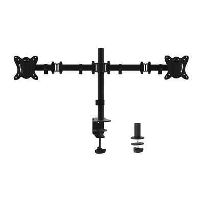 Equip 650152 13"-27" forgatható, dönthető fekete dual asztali monitor konzol