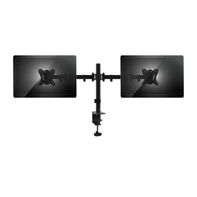 Equip 650152 13"-27" forgatható, dönthető fekete dual asztali monitor konzol