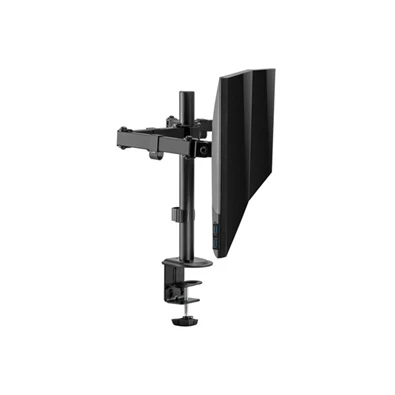 Equip 650157 13"-27", 2 monitor, dönthető, forgatható, állítható magasság, Max.:2x9kg, fekete asztali monitor tartó
