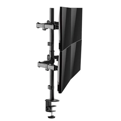 Equip 650159 13"-27", 4 monitor, dönthető, forgatható, állítható magasság, Max.:4x9kg, fekete asztali monitor tartó