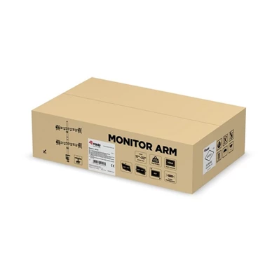 Equip 650159 13"-27", 4 monitor, dönthető, forgatható, állítható magasság, Max.:4x9kg, fekete asztali monitor tartó