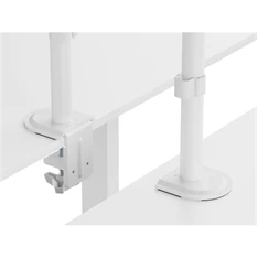 Equip 650167 13"-27" Dual dönthető, forgatható fehér asztali monitor tartó konzol
