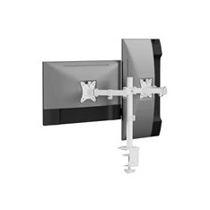 Equip 650167 13"-27" Dual dönthető, forgatható fehér asztali monitor tartó konzol