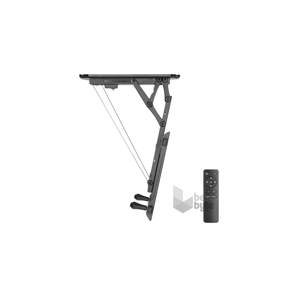 Equip 650321 32"-70" motoros, dönthető fekete mennyezeti TV konzol