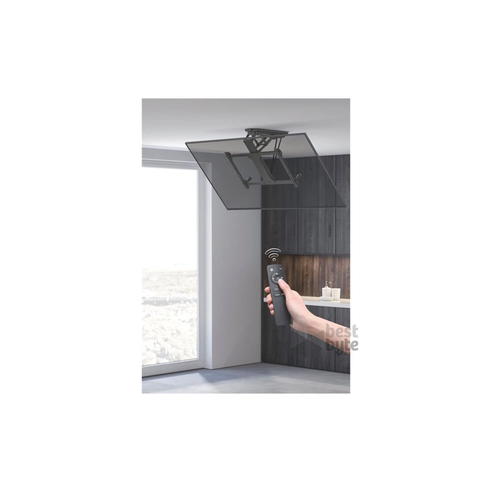 Equip 650321 32"-70" motoros, dönthető fekete mennyezeti TV konzol