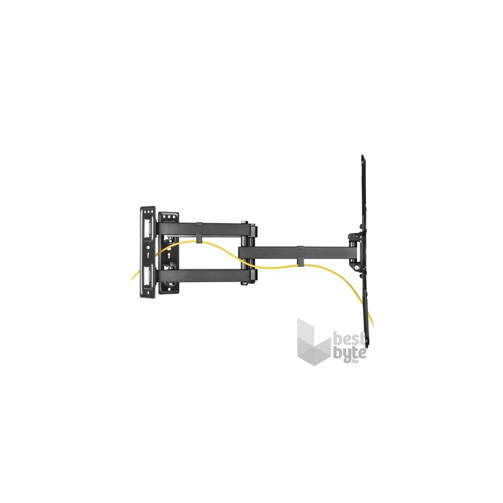 Equip 650328 23"-55" dönthető, forgatható fekete fali sarok TV konzol