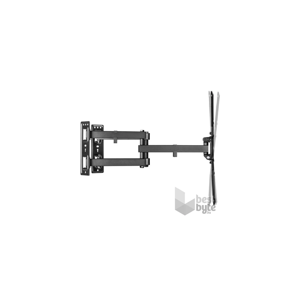 Equip 650328 23"-55" dönthető, forgatható fekete fali sarok TV konzol