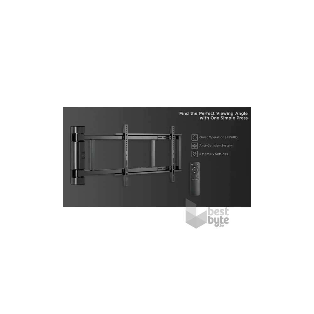 Equip 650336 32"-75" motoros max. 50kg fekete fali TV konzol