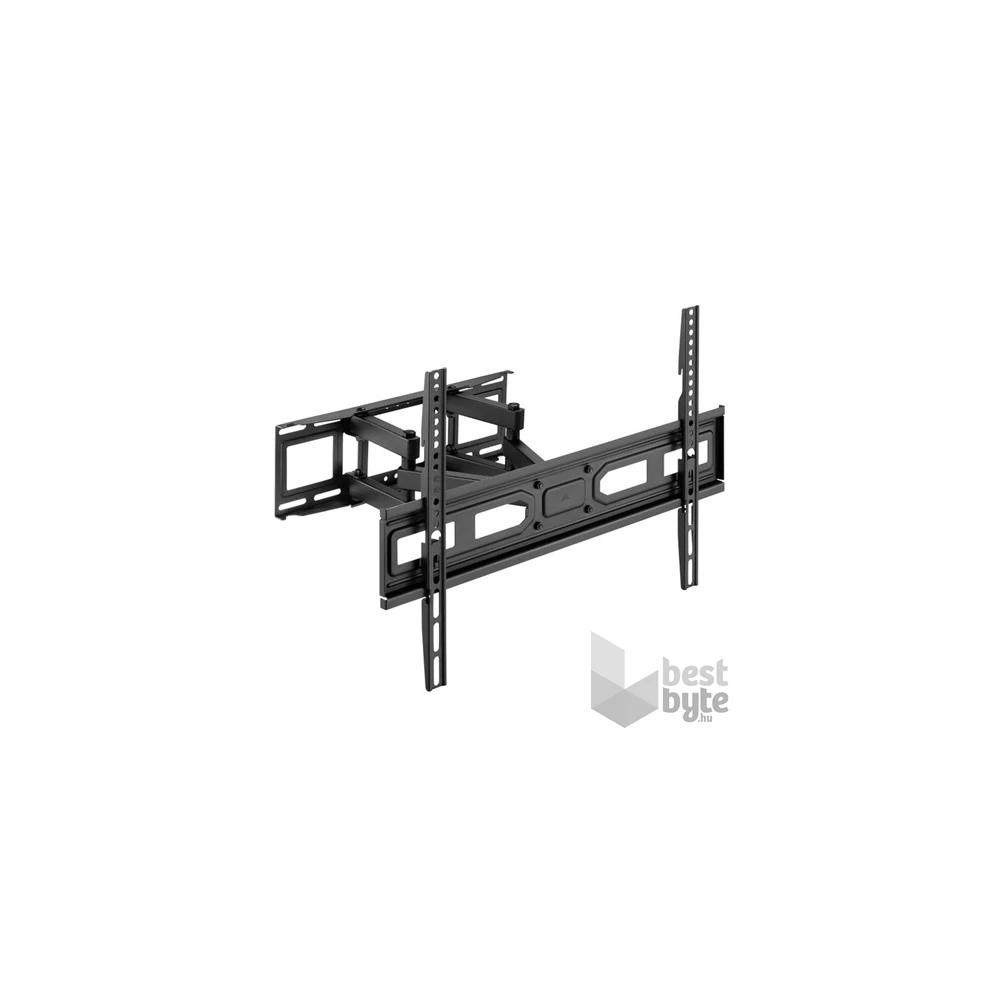 Equip 650337 37"-80", Max.: 40kg, dönthető, forgatható, fekete fali TV konzol