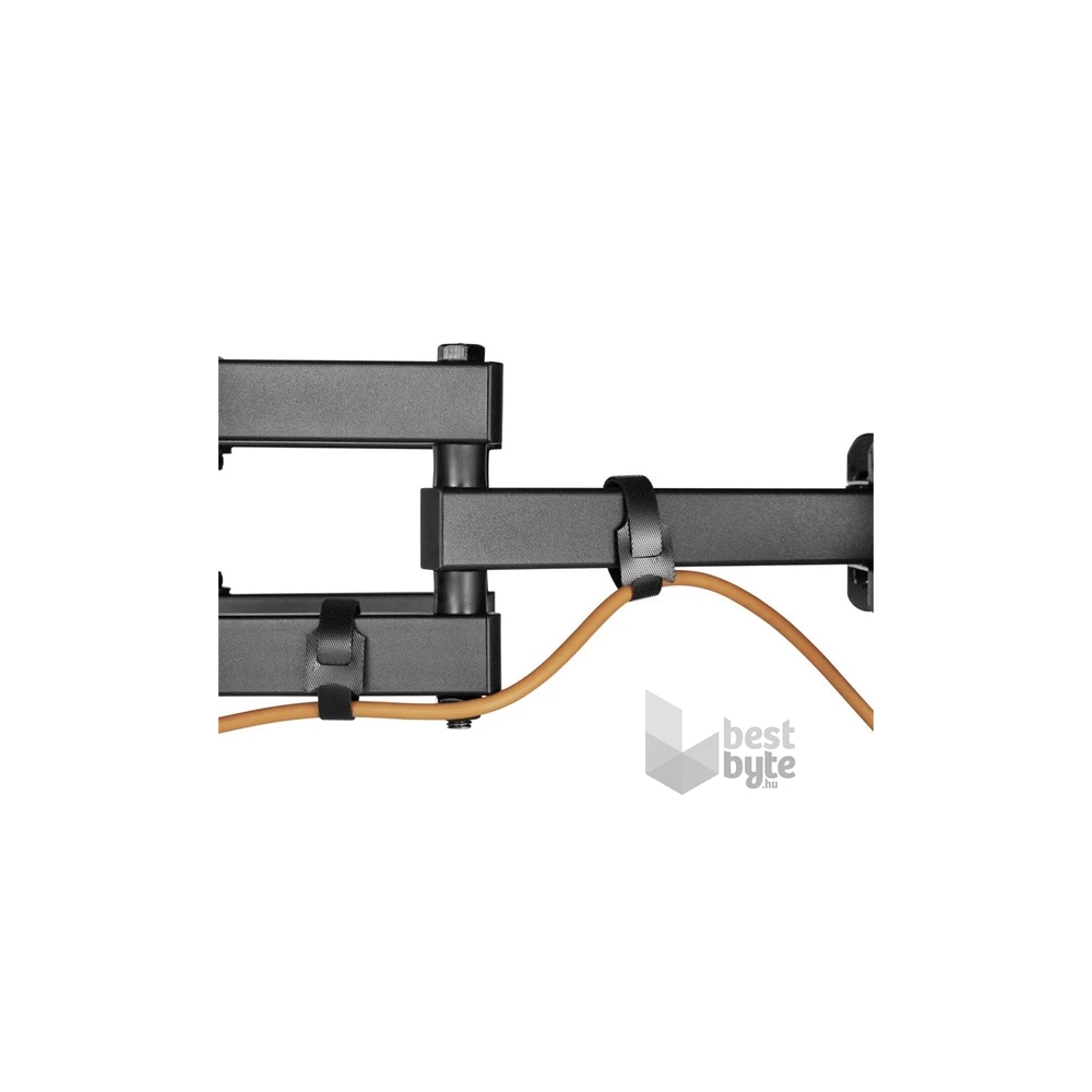 Equip 650337 37"-80", Max.: 40kg, dönthető, forgatható, fekete fali TV konzol