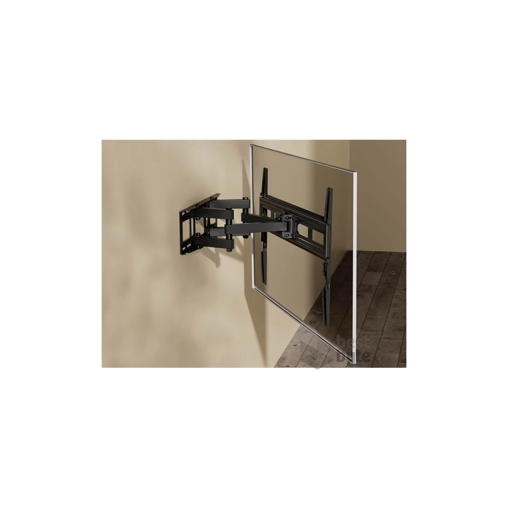 Equip 650337 37"-80", Max.: 40kg, dönthető, forgatható, fekete fali TV konzol
