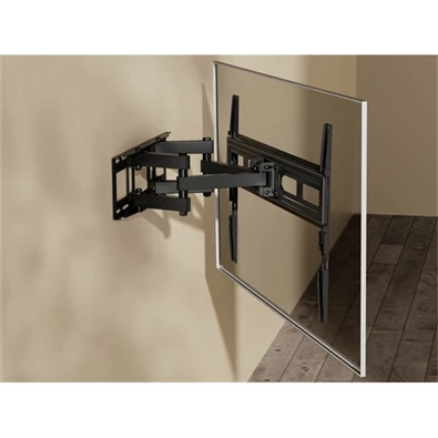Equip 650337 37"-80", Max.: 40kg, dönthető, forgatható, fekete fali TV konzol