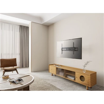 Equip 650337 37"-80", Max.: 40kg, dönthető, forgatható, fekete fali TV konzol