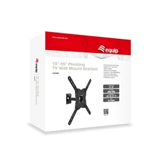 Equip 650406 23"-55"dönthető, forgatható, kihúzható fekete fali TV konzol
