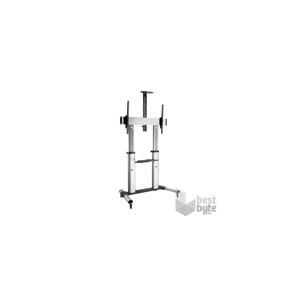 Equip 650605 60"-100" álló, dönthető, gurulós fekete/ezüst TV állvány