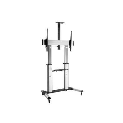 Equip 650605 60"-100" álló, dönthető, gurulós fekete/ezüst TV állvány