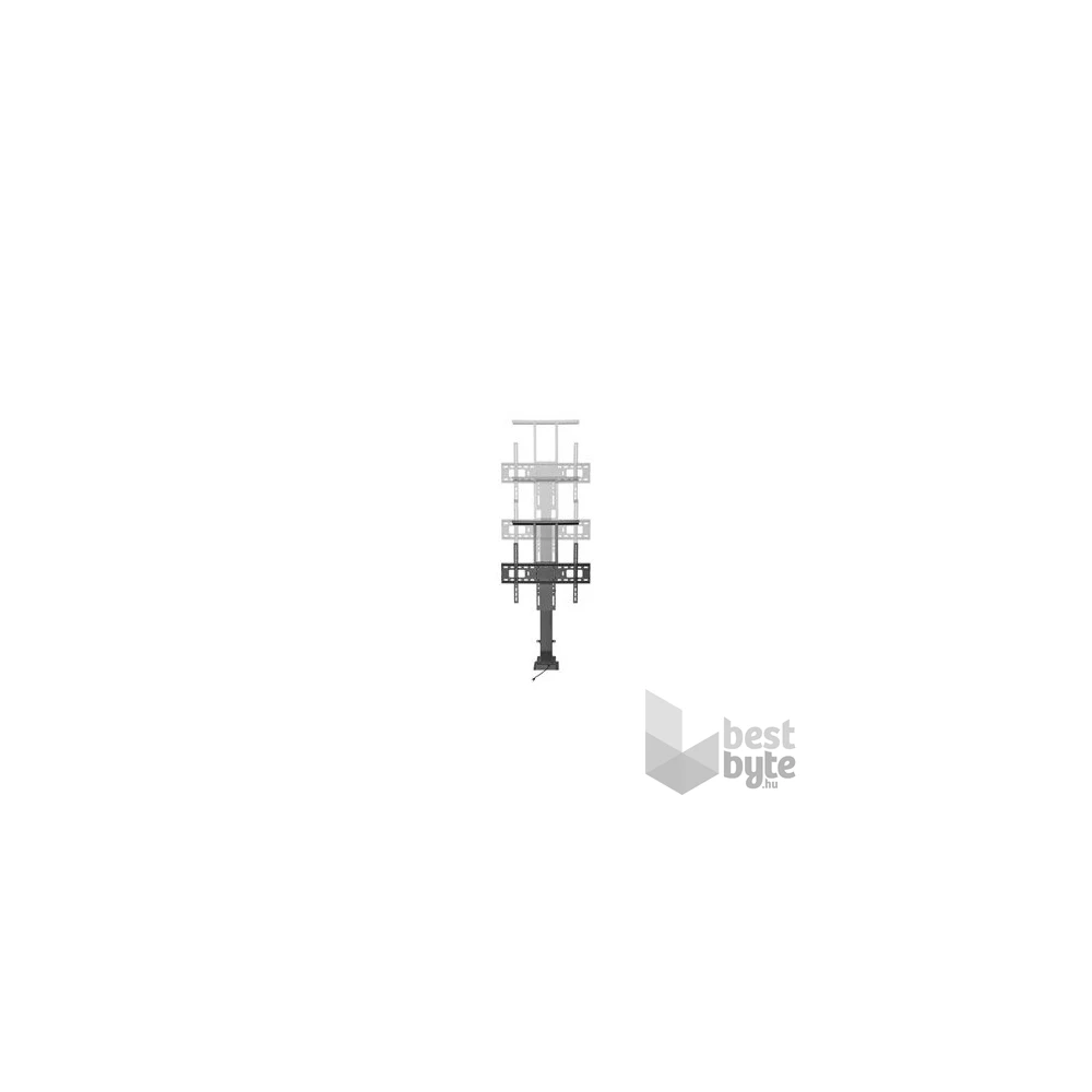 Equip 650606 37"-65" álló, beépíthető, motoros fekete TV/monitor állvány