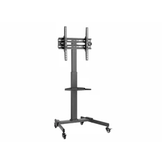 Equip 650607 32"-55" dönthető, gurulós fekete TV/Monitor állvány