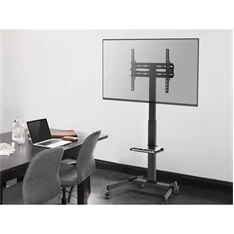 Equip 650607 32"-55" dönthető, gurulós fekete TV/Monitor állvány