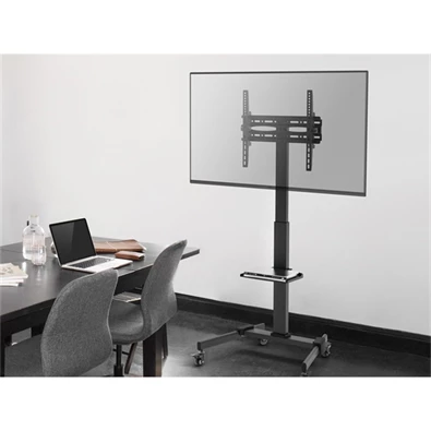 Equip 650607 32"-55" dönthető, gurulós fekete TV/Monitor állvány