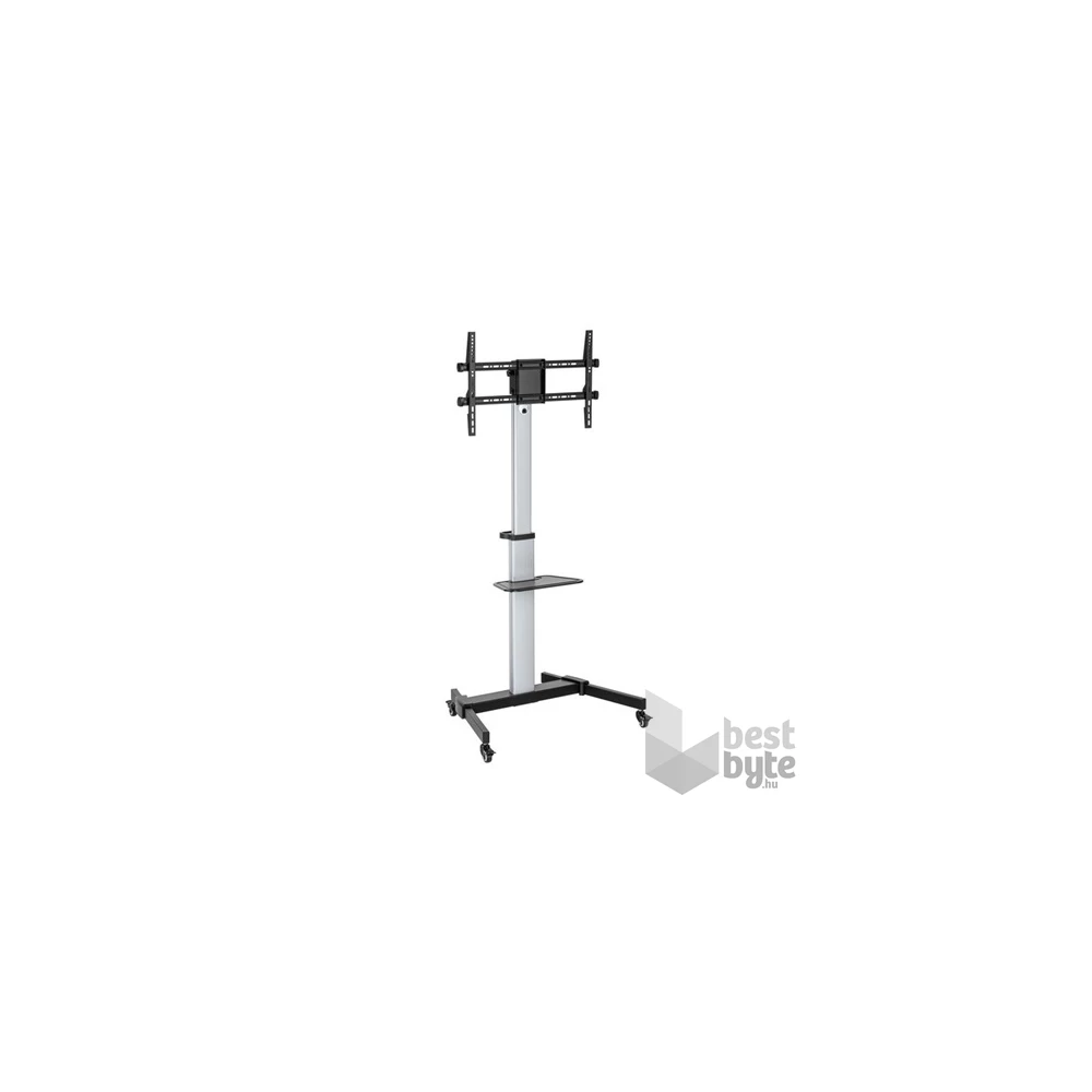 Equip 650630 37"-86" álló, gurulós, forgatható, dönthető fekete TV állvány