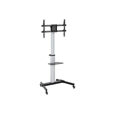 Equip 650630 37"-86" álló, gurulós, forgatható, dönthető fekete TV állvány