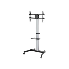 Equip 650630 37"-86" álló, gurulós, forgatható, dönthető fekete TV állvány
