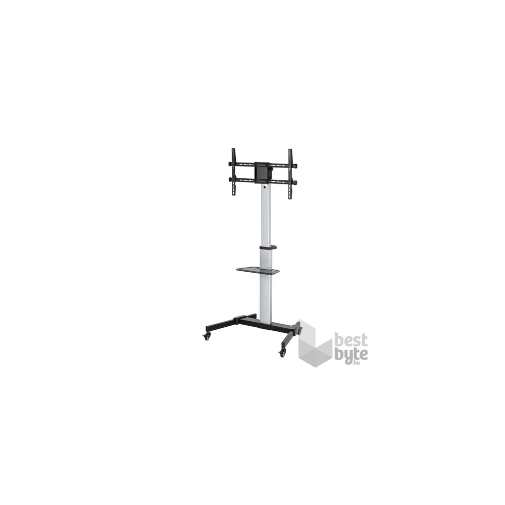 Equip 650630 37"-86" álló, gurulós, forgatható, dönthető fekete TV állvány