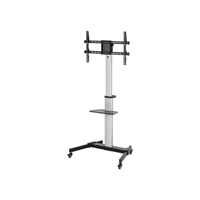 Equip 650630 37"-86" álló, gurulós, forgatható, dönthető fekete TV állvány