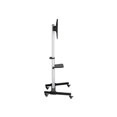 Equip 650630 37"-86" álló, gurulós, forgatható, dönthető fekete TV állvány