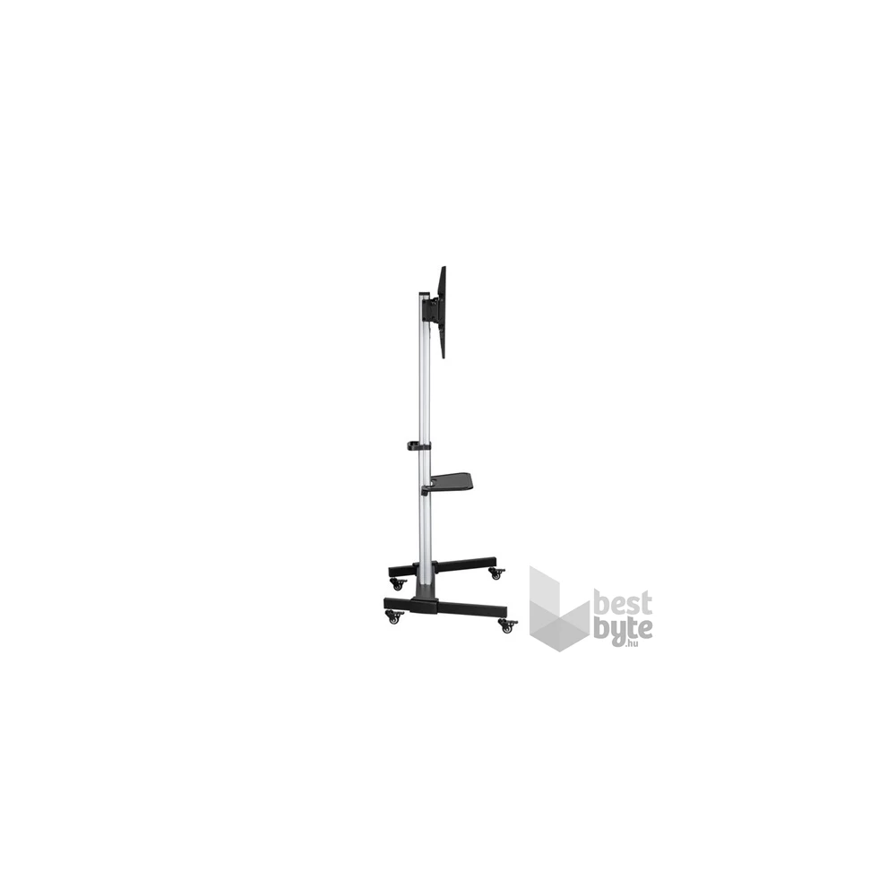 Equip 650630 37"-86" álló, gurulós, forgatható, dönthető fekete TV állvány
