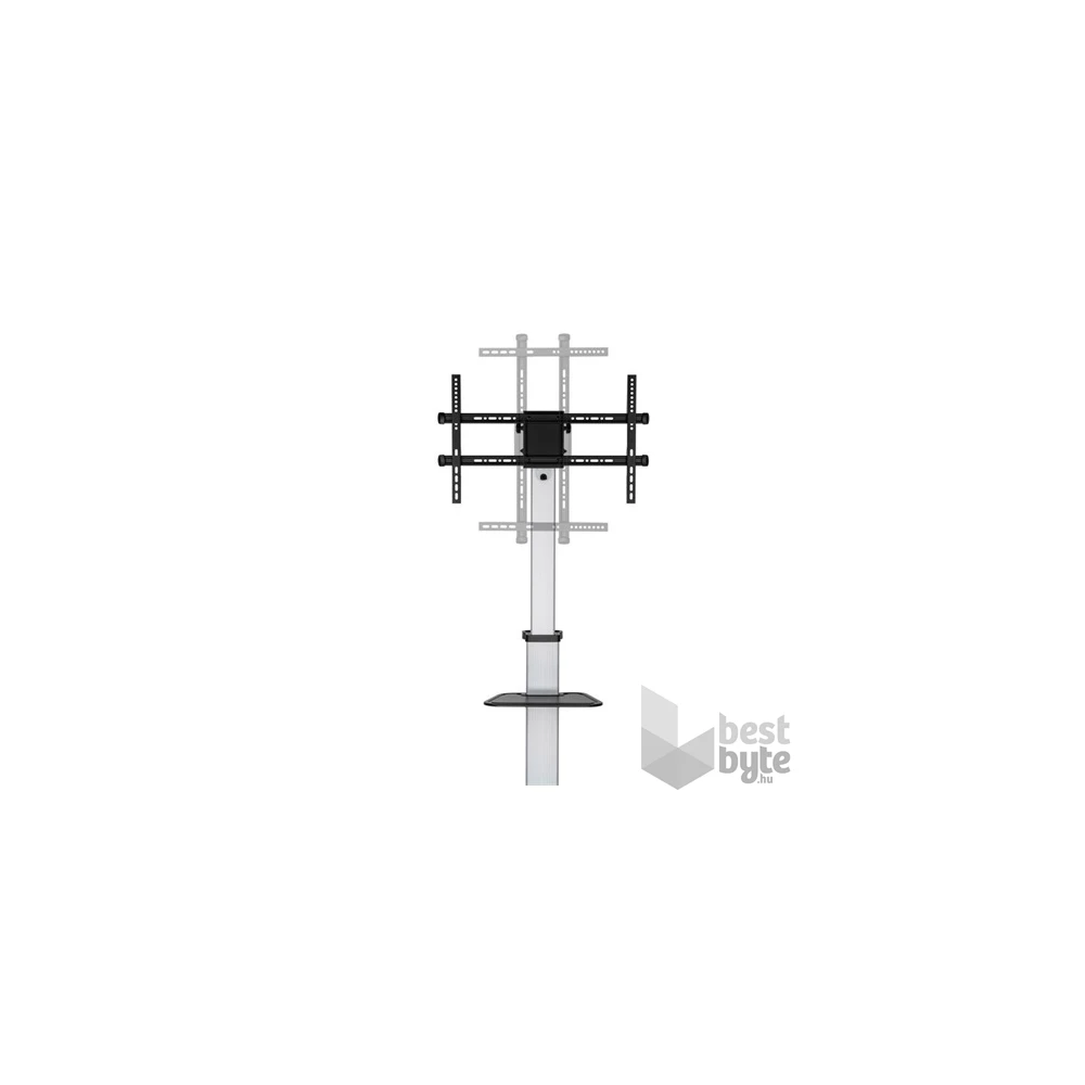 Equip 650630 37"-86" álló, gurulós, forgatható, dönthető fekete TV állvány