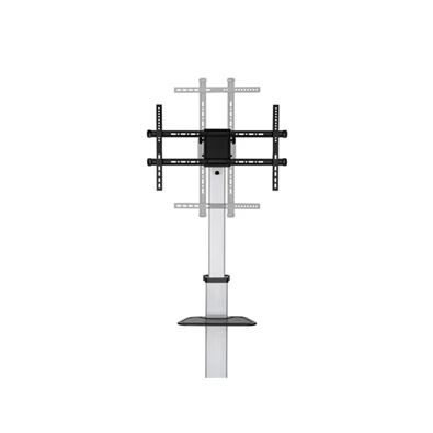Equip 650630 37"-86" álló, gurulós, forgatható, dönthető fekete TV állvány