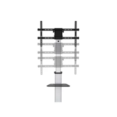 Equip 650630 37"-86" álló, gurulós, forgatható, dönthető fekete TV állvány