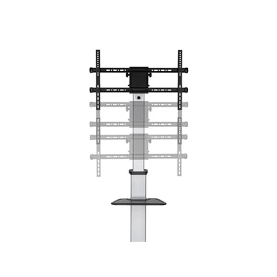 Equip 650630 37"-86" álló, gurulós, forgatható, dönthető fekete TV állvány