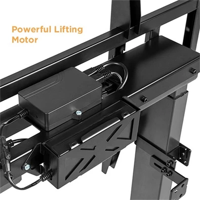 Equip 650633 55"-100" dönthető, állítható magasság motoros fekete gurulós TV állvány
