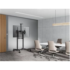 Equip 650633 55"-100" dönthető, állítható magasság motoros fekete gurulós TV állvány