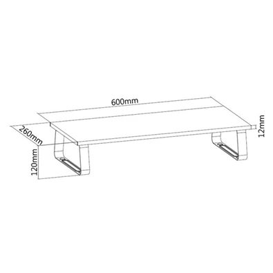 Equip 650880 csúszásmentes, Max.: 20kg, acél, fekete asztali monitor tartó