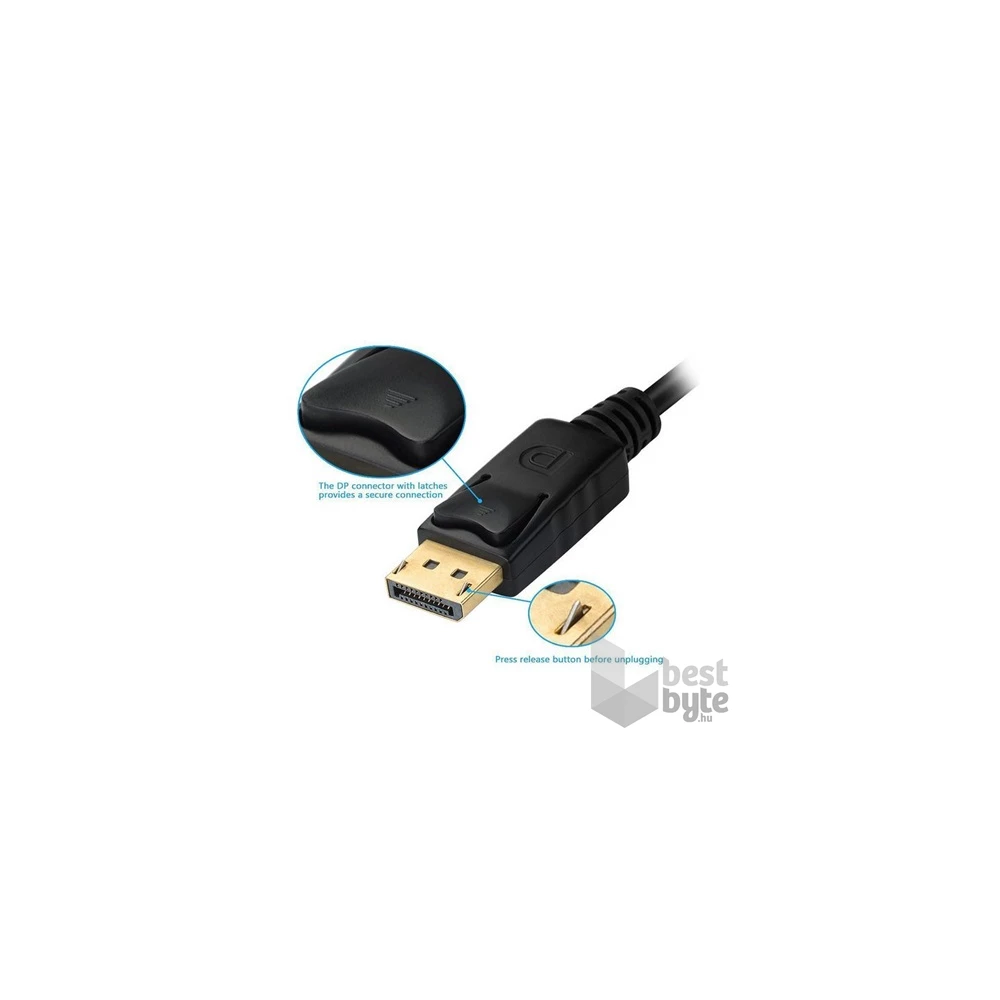 Equip Átalakító - 133441 (DisplayPort to VGA/HDMI/DVI, fekete)