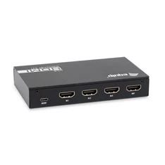 Equip HDMI Switch - 332725 (3x Bemenet, 1x Kimenet, USB tápellátás, aluminium, fekete)