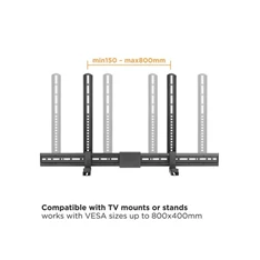 Equip Soundbar fali konzol - 650895 (Támogatott szélesség: 86-155mm, rezgés csökkentés, fekete)