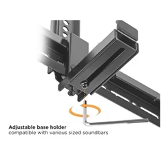 Equip Soundbar fali konzol - 650895 (Támogatott szélesség: 86-155mm, rezgés csökkentés, fekete)