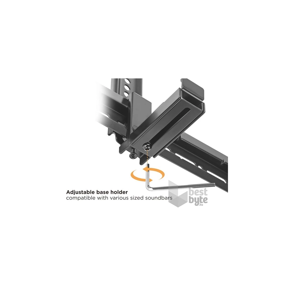 Equip Soundbar fali konzol - 650895 (Támogatott szélesség: 86-155mm, rezgés csökkentés, fekete)