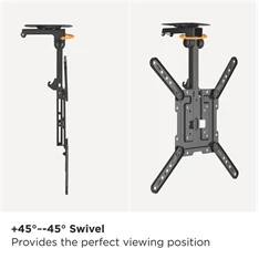Equip TV Mennyezeti konzol - 650375 (23"-55", dönthető, Max.: 20kg, fekete)
