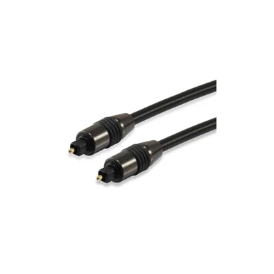 Equip kábel - 147921 (Toslink(optikai), SPDIF, apa/apa, aranyozott csatlakozó, fekete, 1,8m)