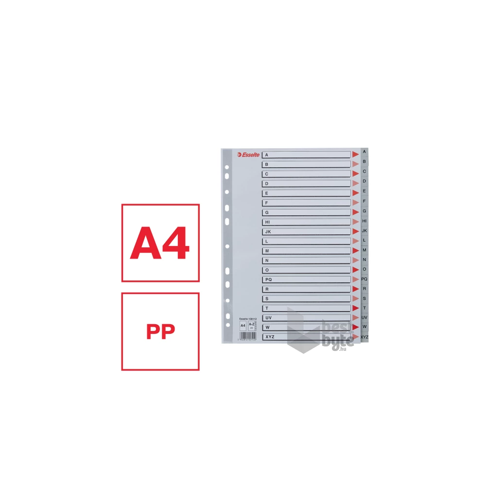 Esselte A4 A-Z-ig műanyag regiszter