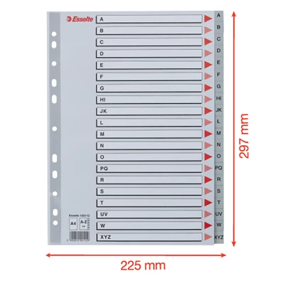 Esselte A4 A-Z-ig műanyag regiszter