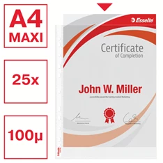 Esselte A4  Maxi 100 mikron 25db lefűzhető genotherm